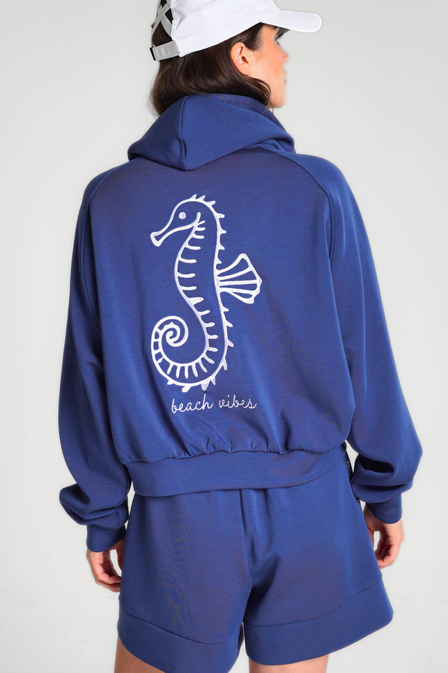 Seahorse Breezy Crop Hoodie