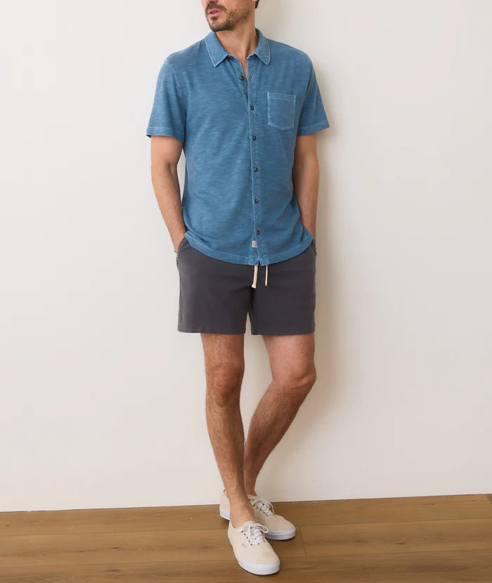 Marine Layer - Vintage Heavy Slub Button Down - Provincial Blue